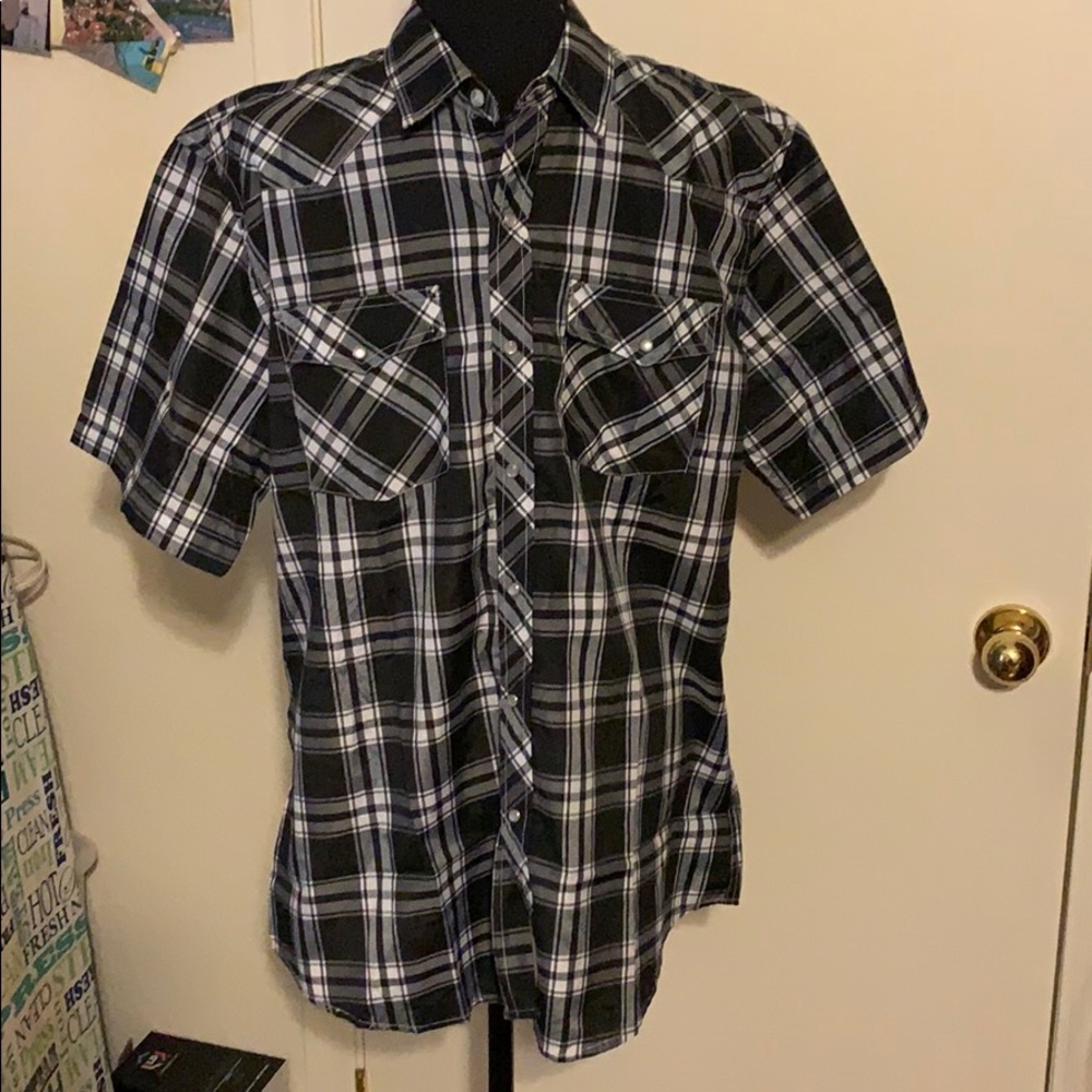 NWT Hawk’sBay Plaid western men’s shirt Made inUSA